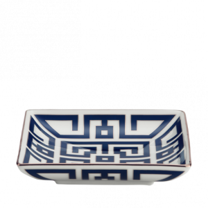 Ginori Labirinto Blue Square Bowl - 5.3"
